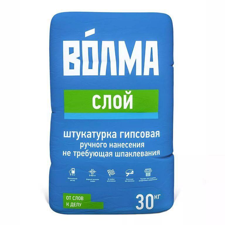 Гипсовая штукатурка Волма слой 30кг (Белый)