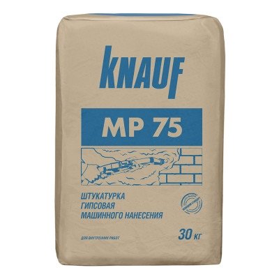 Машинная гипсовая штукатурка Knauf МП75 30 кг. СЕРАЯ