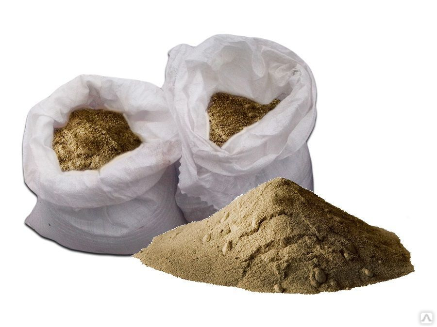 Песок сеяный для стяжки в мешках 30 кг