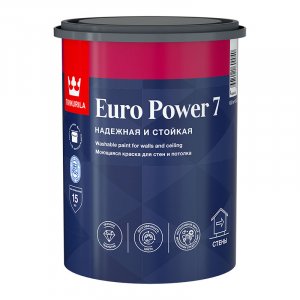 Tikkurila Euro Power 7 / Тиккурила Евро 7 краска матовая моющаяся 0,9